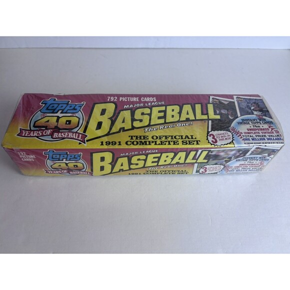 New Sealed 1991 Topps Baseball Factory Complete 792 Card Set Rickey Henderson - Picture 2 of 6
